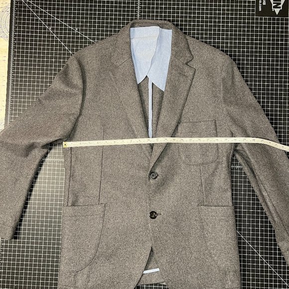 Taylor Stich The Telegraph Jacket in Grey Wool Size 44 Tailored to 42S - Picture 12 of 16